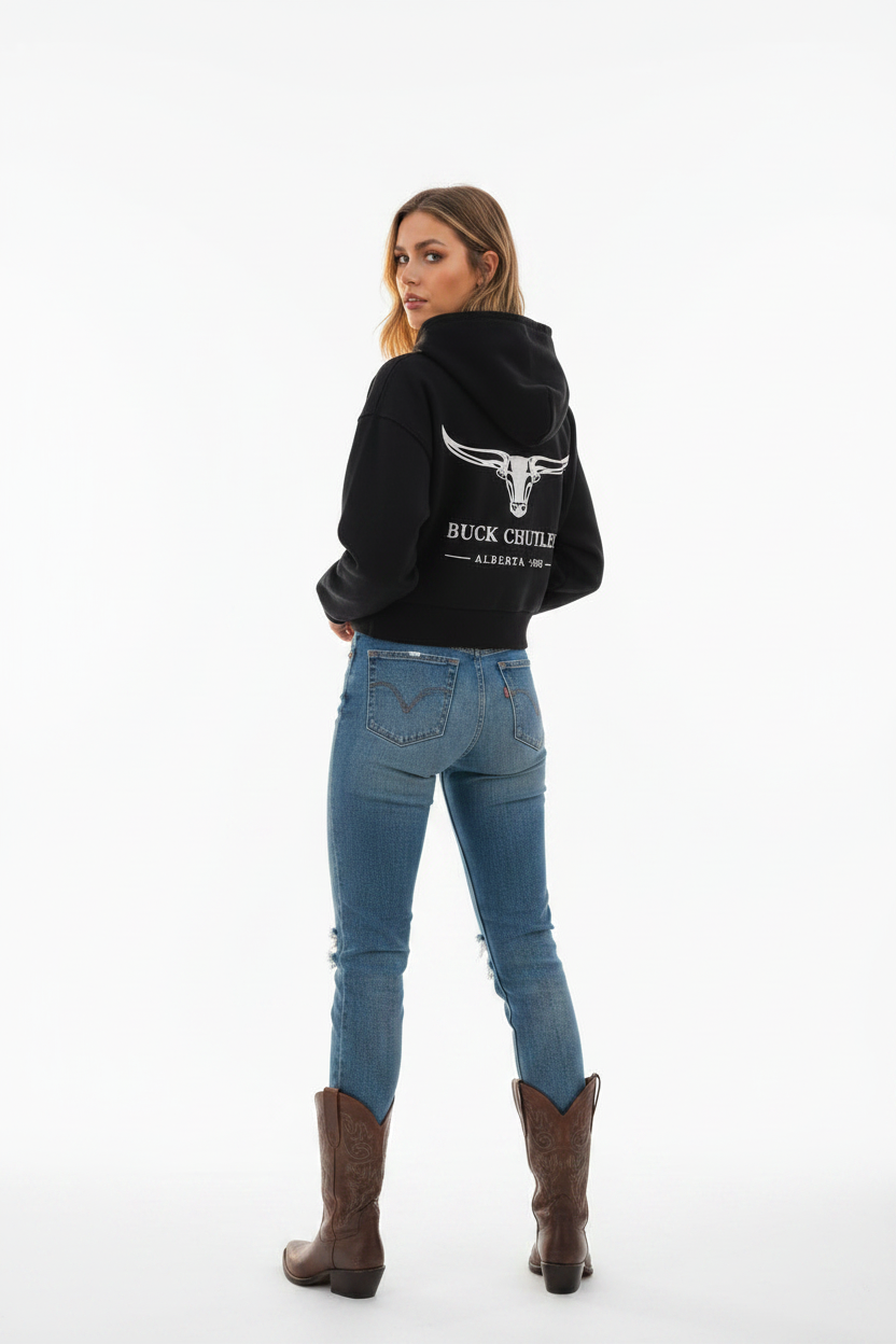 Buck Chutley Crop Hoodie - Back Ecomm